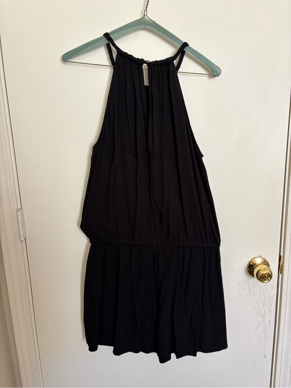 GAP Black Halter Romper Dress